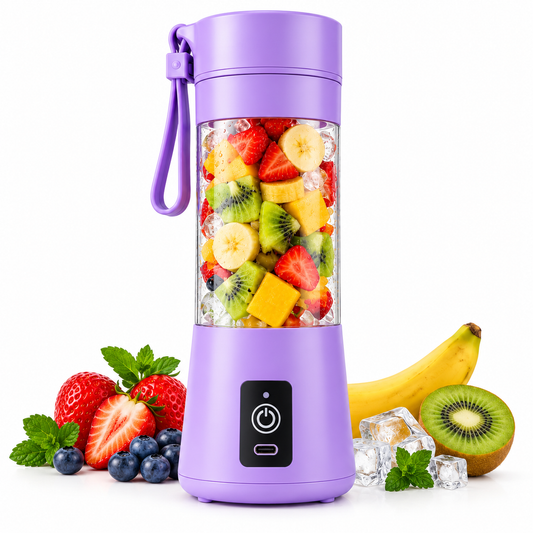 Portable USB Rechargeable Mini Juicer Blender – 6 Blade Personal Blender for Juice & Smoothies