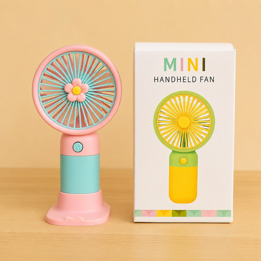 Mini Portable USB Rechargeable Fan – Handheld Cooling Fan for Kids & Travel