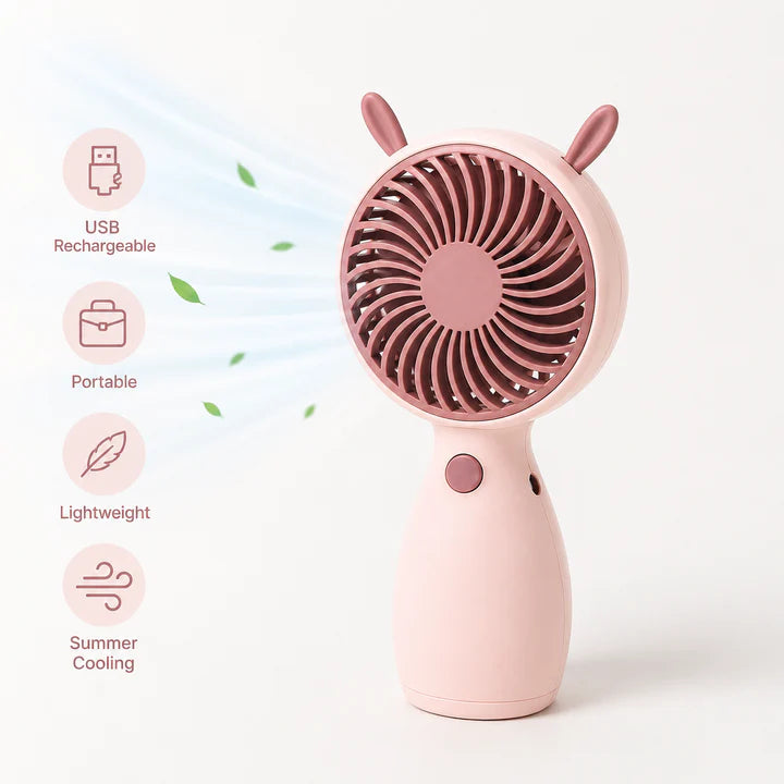 Portable USB Rechargeable Mini Fan – Lightweight Handheld Cooling Fan