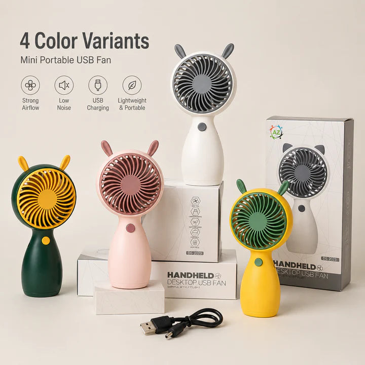Portable USB Rechargeable Mini Fan – Lightweight Handheld Cooling Fan