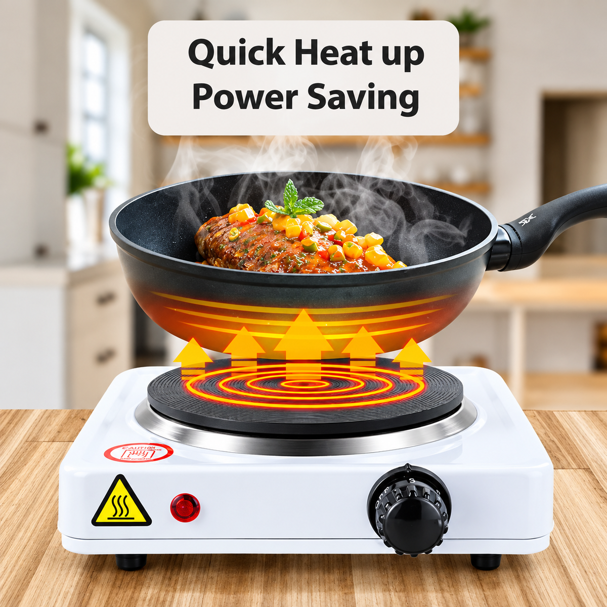 RAF 1000W Electric Stove – Single Burner Hot Plate | Fast Heating, Easy to Clean