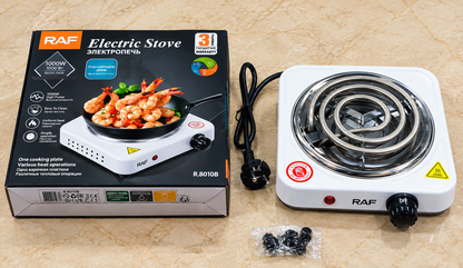 RAF 1000W Electric Stove – Single Burner Hot Plate | Fast Heating, Easy to Clean